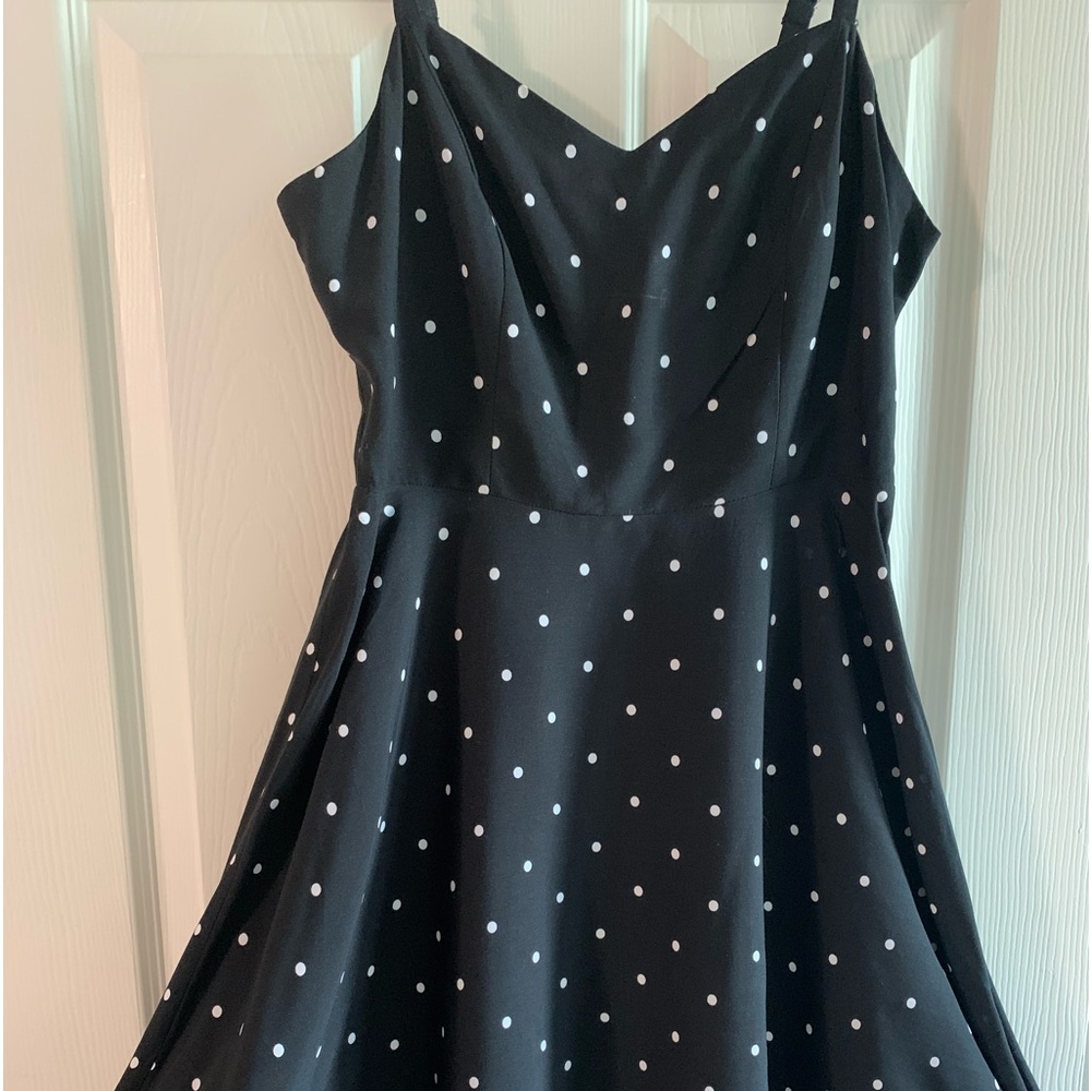 Old Navy Black & White Polka Dot Dress - Picture 1 of 5
